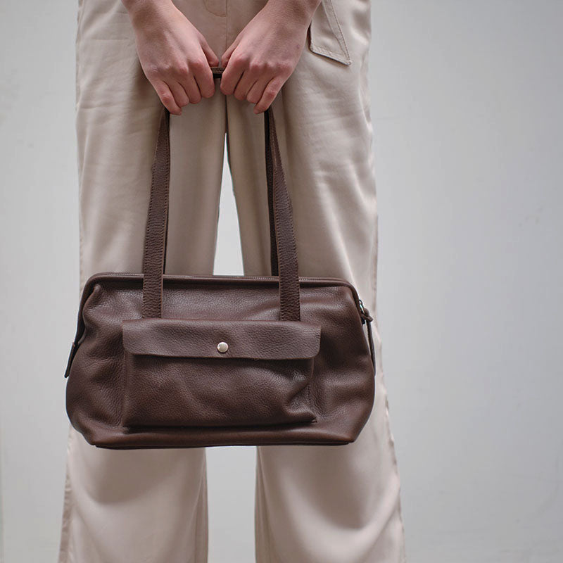 Tasche, Room Service, Dark Brown used look