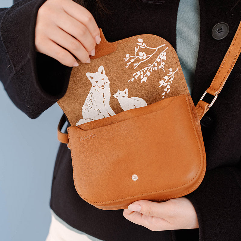 Tasche, Little Fox, Cognac used look