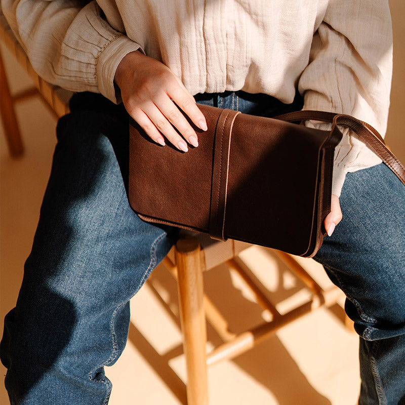 Tasche, Off Duty, Dark Brown used look