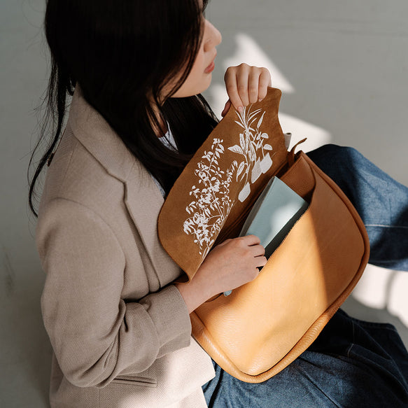 Tasche, Plant Sitter, Cognac used look