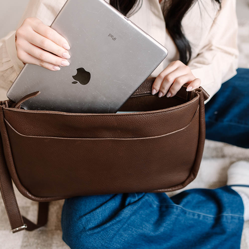 Tasche, Plant Sitter, Dark Brown used look