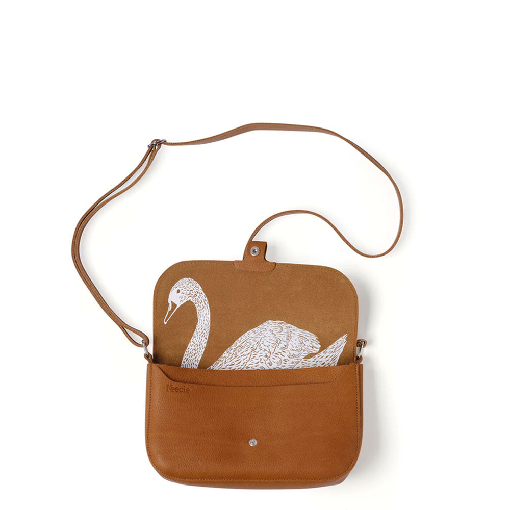 Tasche, Wild Swan, Cognac used look