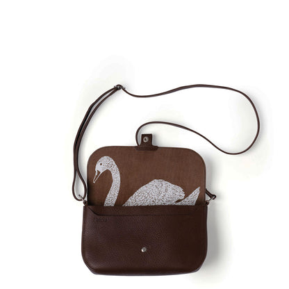 Tasche, Wild Swan, Dark Brown used look