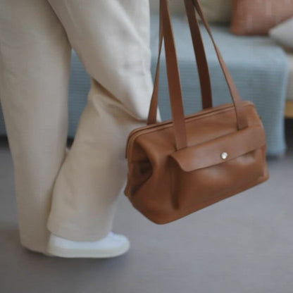 Tasche, Room Service, Dark Brown used look