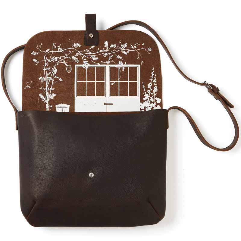 Schultertasche, Back Yard, Dark Brown used look