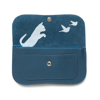 Portemonnaie, Cat Chase Medium, Faded Blue